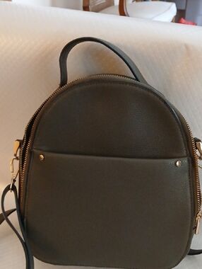 Olive Green Women's Leather Crossbody Backpack A New Day